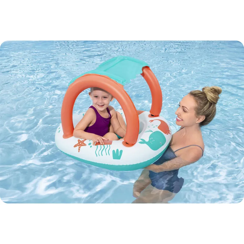 Colorful kids' pontoon, great for pool playtime