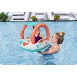 Kids' pontoon with canopy, perfect for garden or beach use