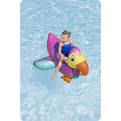 Toucan swimming mattress 141cm, ideal for use in the garden or on holiday