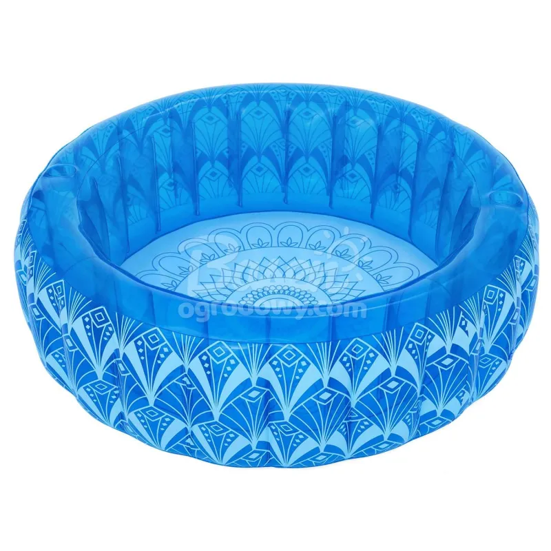 Colorful inflatable children's pool, great for garden play