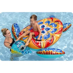 Durable material turtle swimming airbed 186 x 168 cm Bestway 41523
