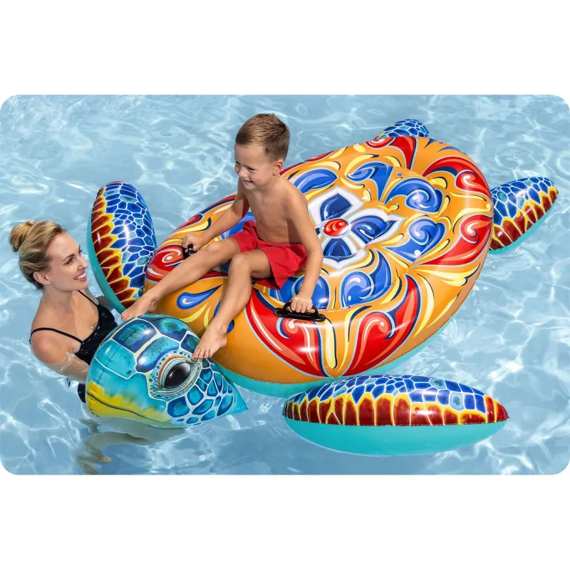 Durable material turtle swimming airbed 186 x 168 cm Bestway 41523