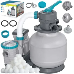 Sand Pump for Pools + Filter Balls 8327 l/h Bestway 58499