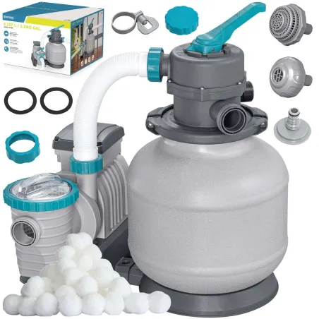 Sand pump 8327 l/h for pools with filter balls Bestway 58499