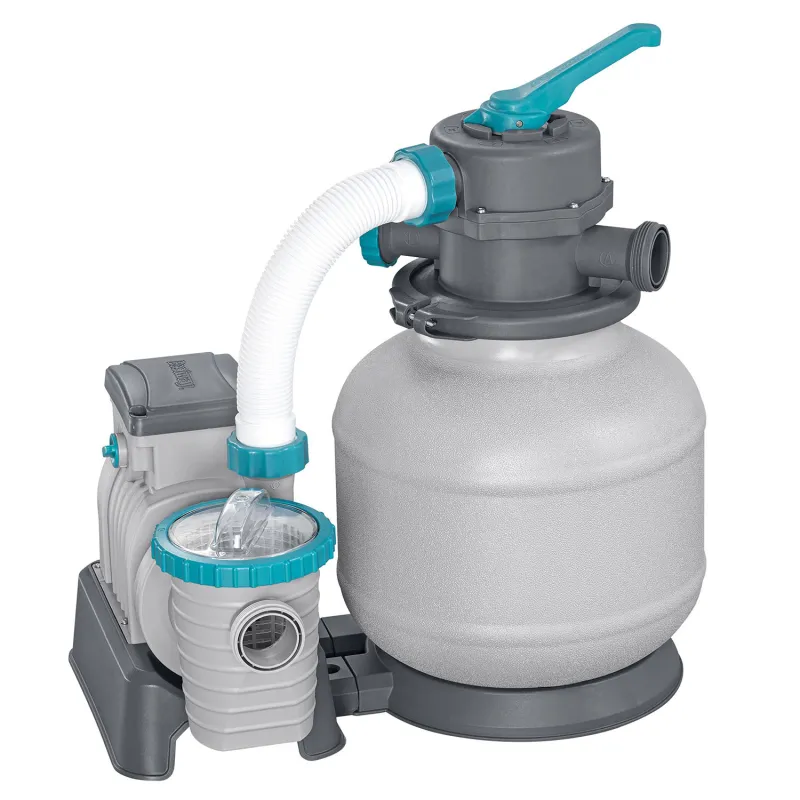 Blue pool pump 8327 l/h with filter balls