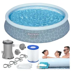 Garden pool 396 x 84 cm, durable material, easy set pool
