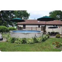 Stylish garden pool 366 x 122 cm with panels Bestway 56574