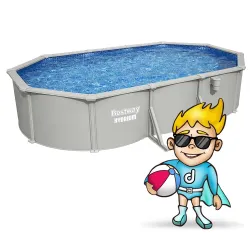 Large 610x366x122 cm garden pool, great for family gatherings in summer