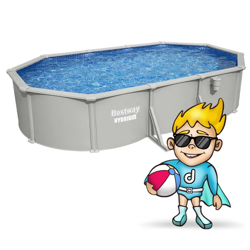 Large 610x366x122 cm garden pool, great for family gatherings in summer