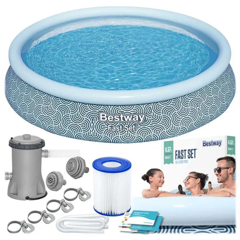 Garden frame pool 457 x 84 cm, durable PVC material, easy set pool