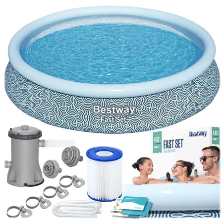 Garden frame pool 457 x 84 cm, durable PVC material, easy set pool