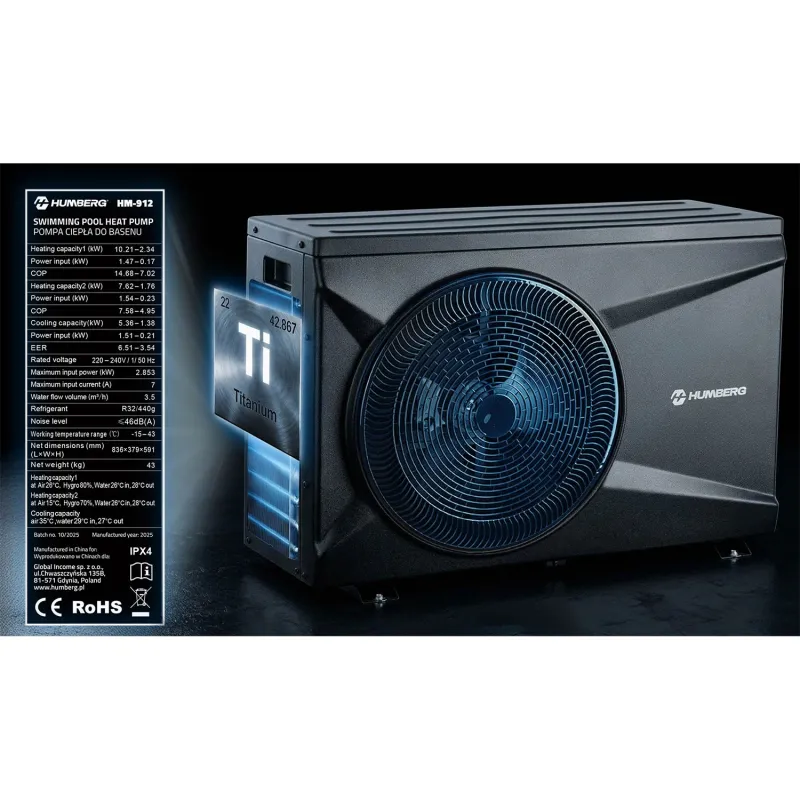 Black water heater for inflatable spa 10kw