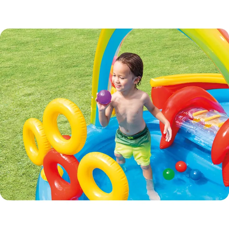 Perfect inflatable playground for garden or beach playtime