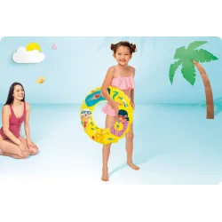 Colorful 61 cm swim ring, great for water fun and summer activities