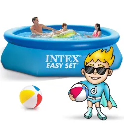 Round garden pool 305 x 76 cm INTEX 28120 in blue color