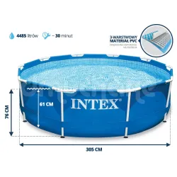 INTEX 28200 garden pool 305 x 76 cm, easy to assemble and disassemble