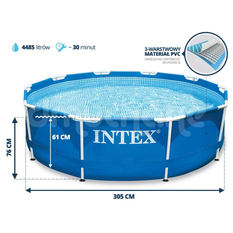 INTEX 28200 garden pool 305 x 76 cm, easy to assemble and disassemble