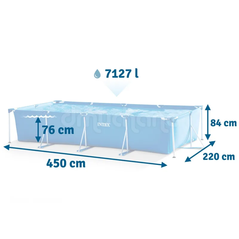 INTEX 28273 frame pool 450x220x84 cm made of durable PVC material