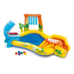 Dinosaur Inflatable Playground with Slide 249 x 191 x 109 cm INTEX 57444
