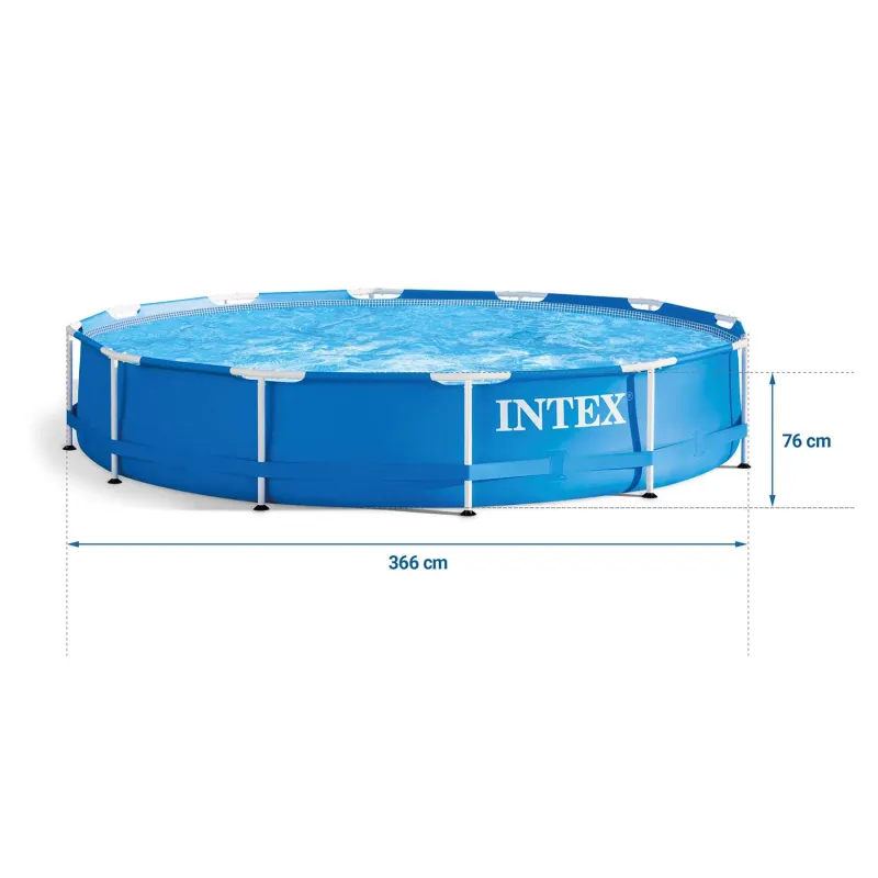 Intex frame pool 366 x 76 cm, great for summer parties and garden relaxation
