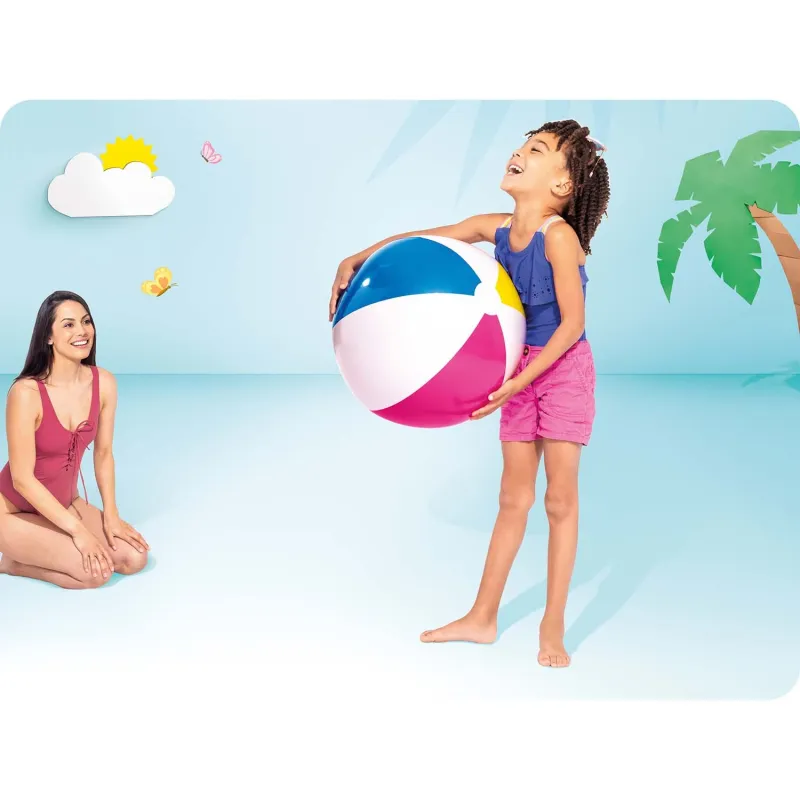 Inflatable Rainbow Beach Ball 61 cm, made from durable material, great for summer