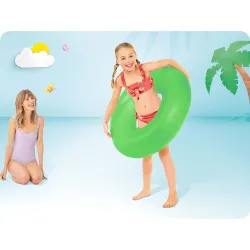 Durable neon swimming ring, 91 cm size for endless fun