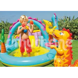 Dinosaur play center, great for outdoor fun and backyard activities