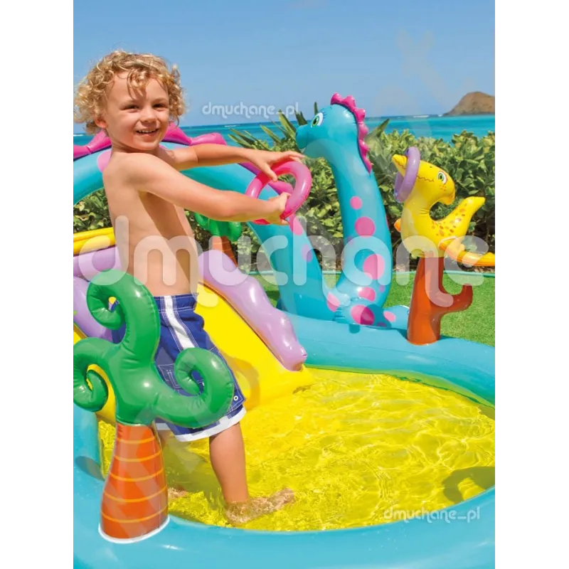 Durable inflatable dinosaur play center made of high-quality PVC