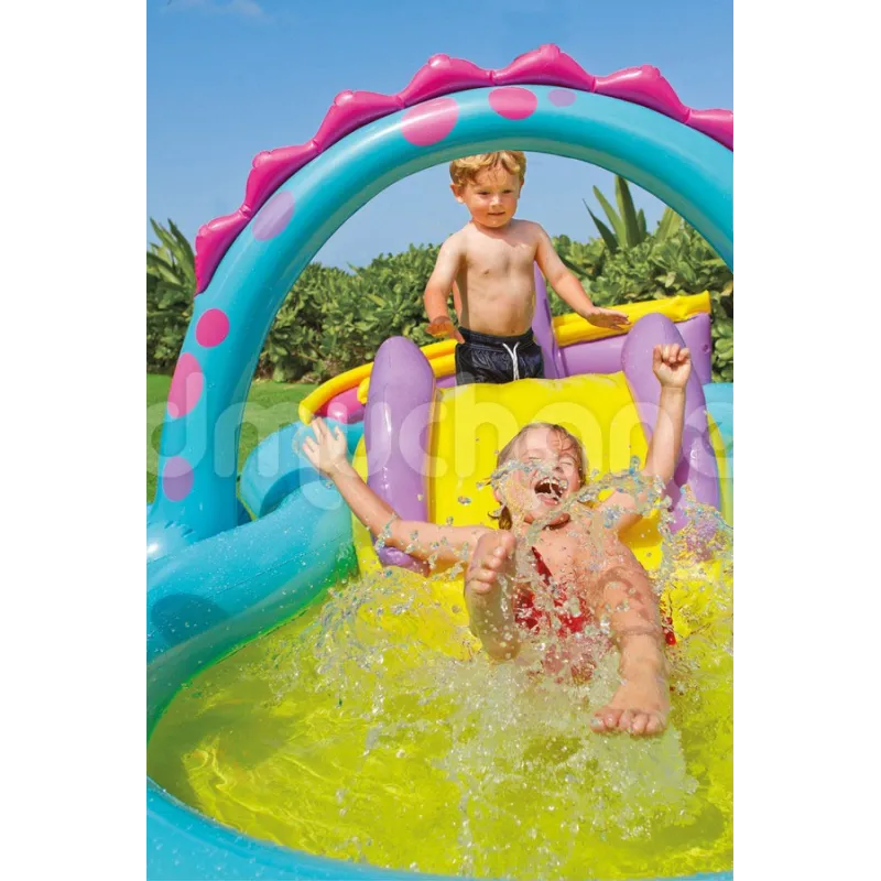 Dinosaur play center, perfect for summer fun in the garden