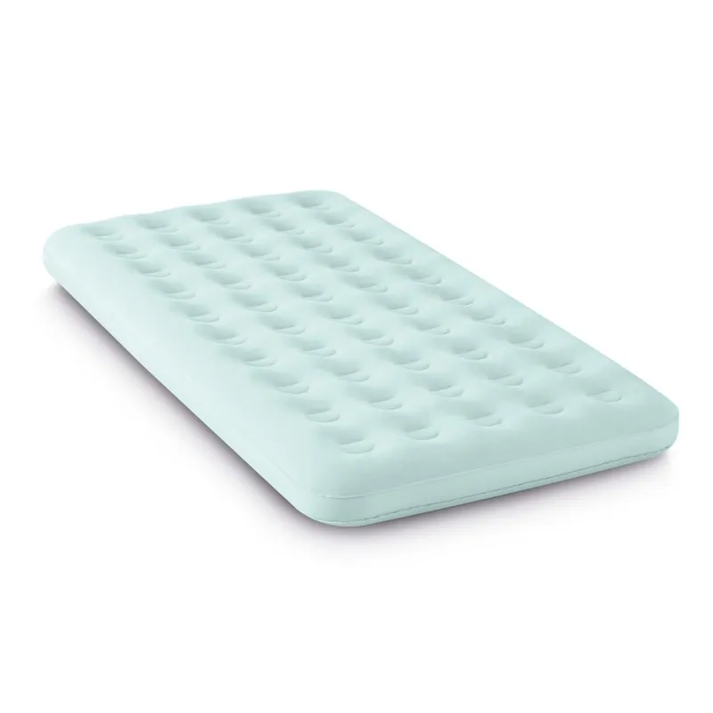 Blue inflatable airbed for kids, perfect for indoor and outdoor use