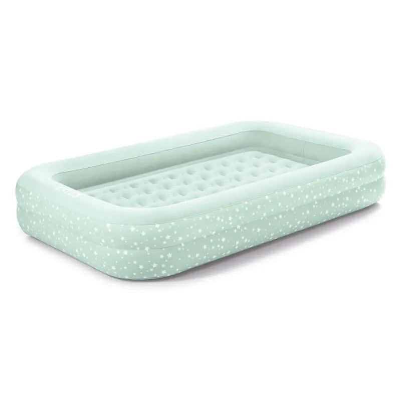 Inflatable airbed for kids made of soft material, easy to carry and store