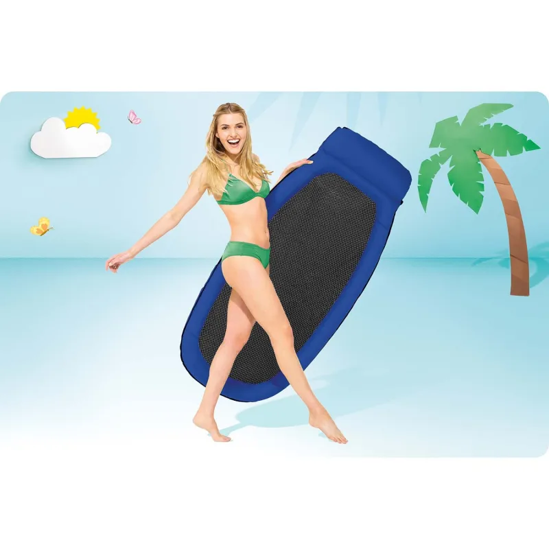 Colorful beach airbed 178 x 94 cm, great for poolside lounging