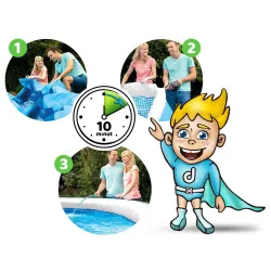 Inflatable kids pool made of durable material, ideal for holidays