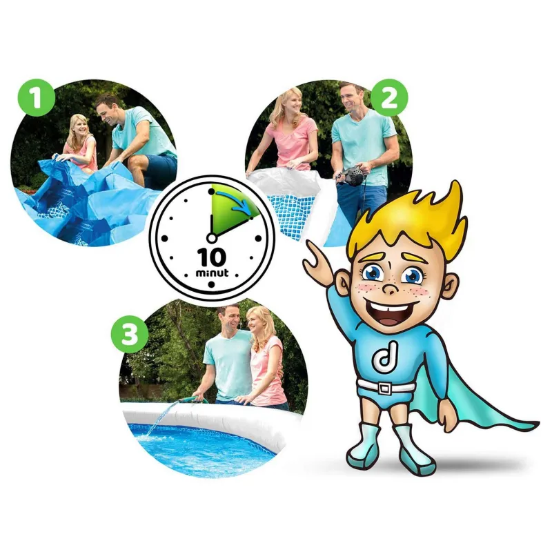 Inflatable kids pool made of durable material, ideal for holidays