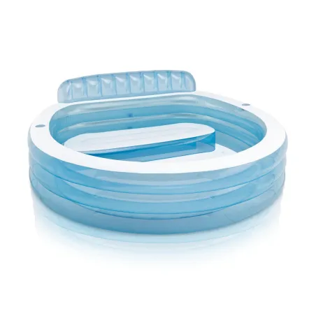 Inflatable pool with bench 229 x 218 x 79 cm, perfect for summer fun