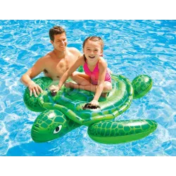 Green turtle swimming toy, perfect for pool fun