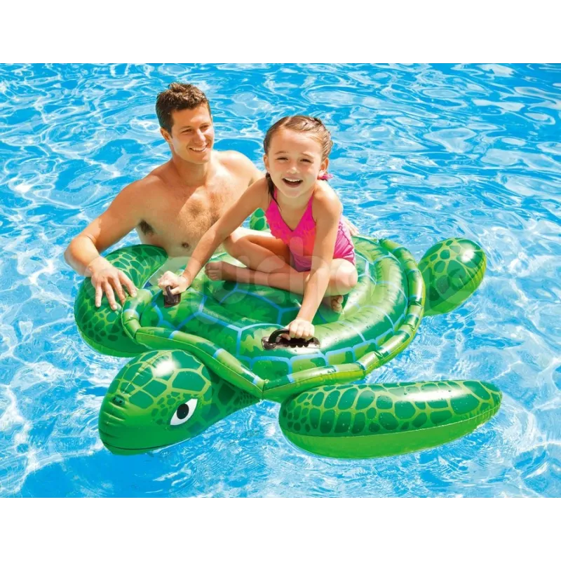 Green turtle swimming toy, perfect for pool fun