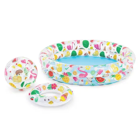Inflatable pool ring and ball set 122 x 25 cm, perfect for water fun