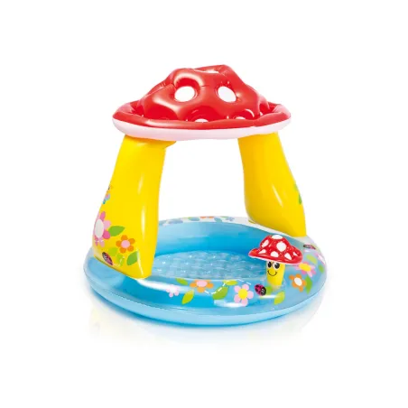 Inflatable mushroom pool for kids 102 x 89 cm, vibrant design for summer fun