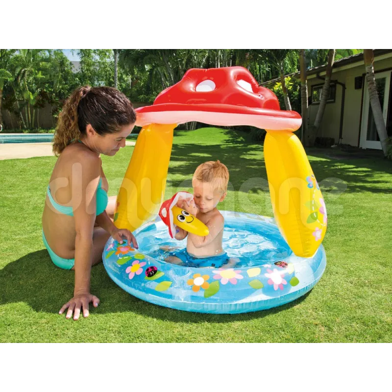 Mushroom-shaped inflatable pool 102 x 89 cm, perfect for garden playtime