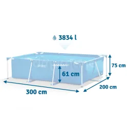 Perfect garden frame pool 300 x 200 x 75 cm for kids' fun