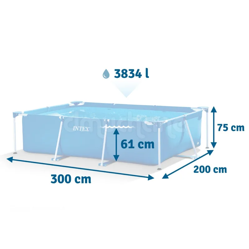 Perfect garden frame pool 300 x 200 x 75 cm for kids' fun