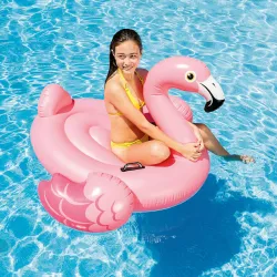 Inflatable flamingo island 142 x 140 x 94 cm, stylish water accessory
