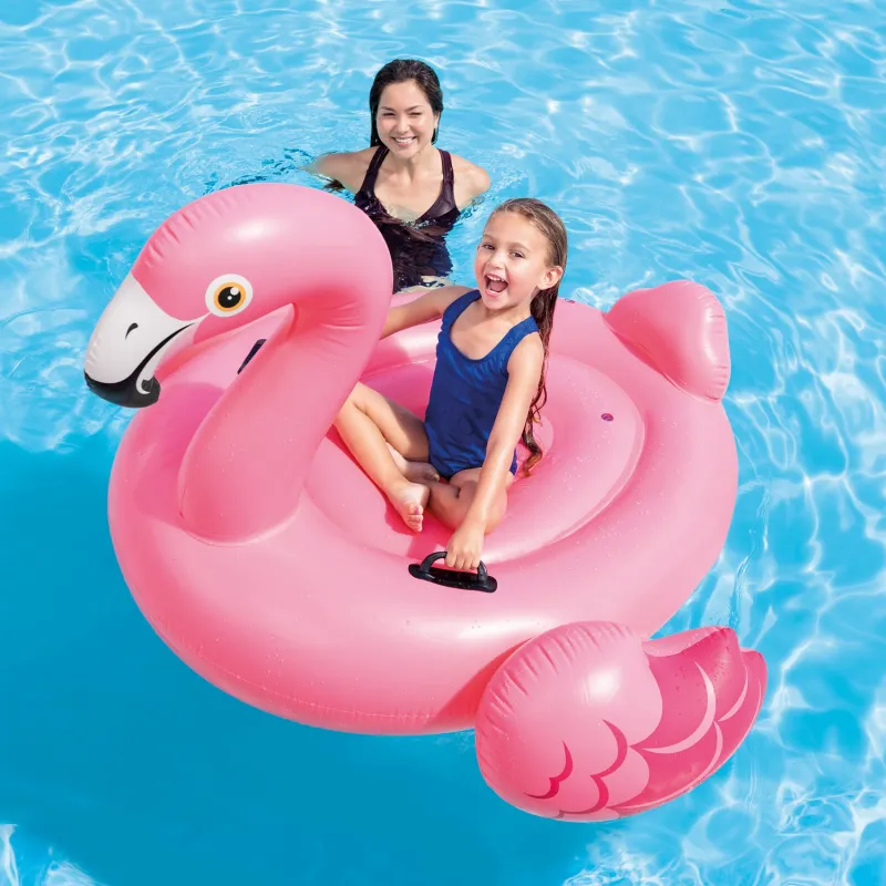 Inflatable flamingo island 142 x 140 x 94 cm, comfortable pool float
