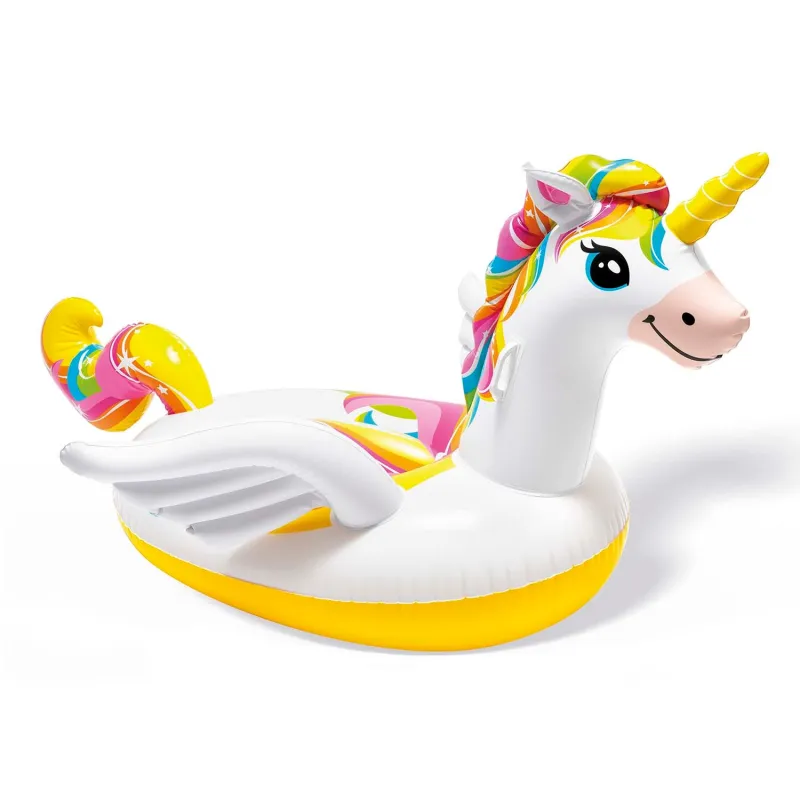 Inflatable unicorn 201 x 140 x 97 cm, colorful water toy for fun