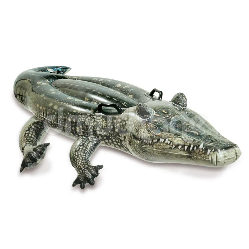 Inflatable alligator pool float 170 x 86 cm, perfect for summer water fun