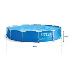 Round frame pool 305 x 76 cm for the garden, perfect for summer