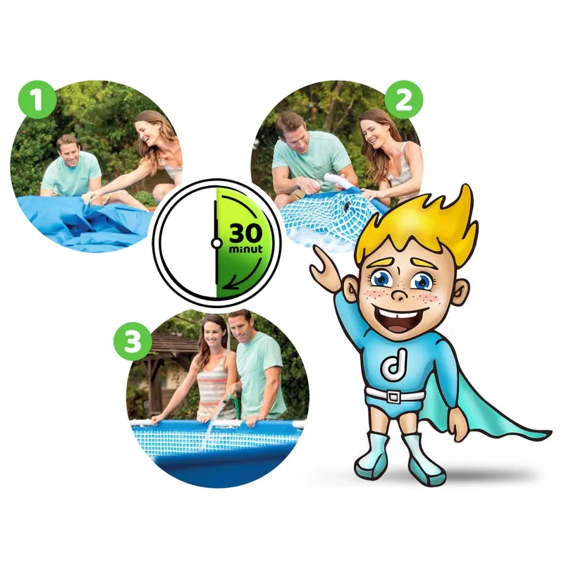 Garden frame pool 450 x 220 x 84 cm for relaxation in the garden