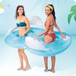 Durable inflatable armchair, resistant to water damage for outdoor use