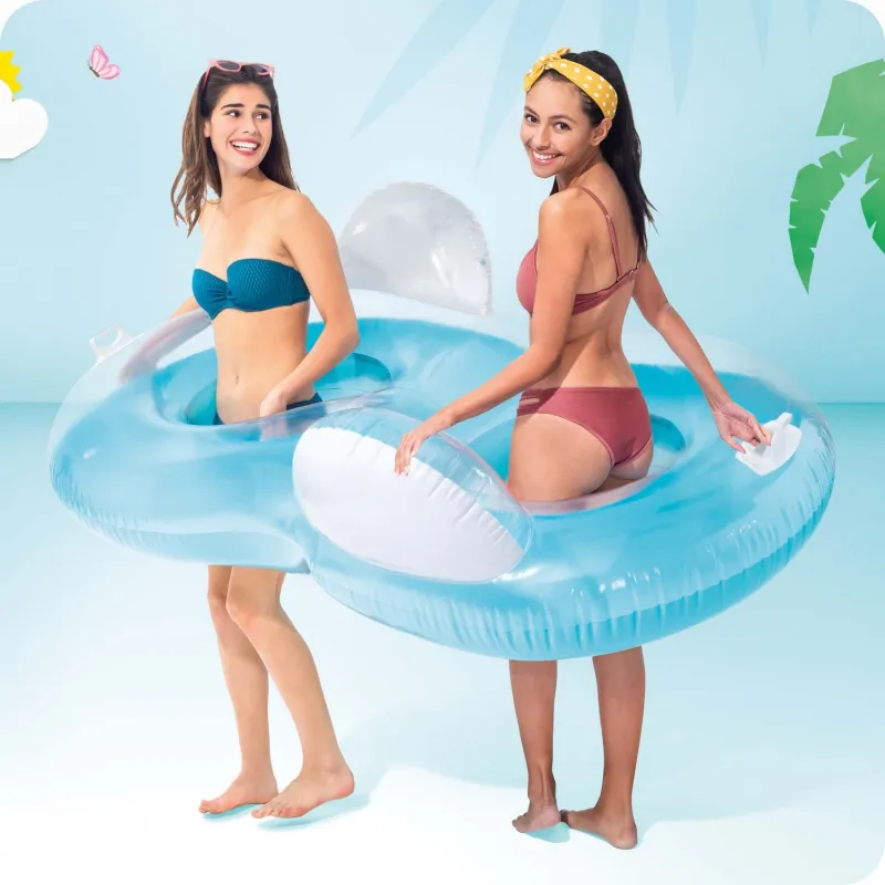 Durable inflatable armchair, resistant to water damage for outdoor use